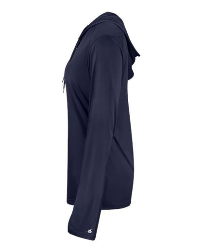 Badger Women's B-Core Long Sleeve Hooded T-Shirt 4165
