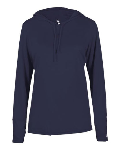 Badger Women's B-Core Long Sleeve Hooded T-Shirt 4165