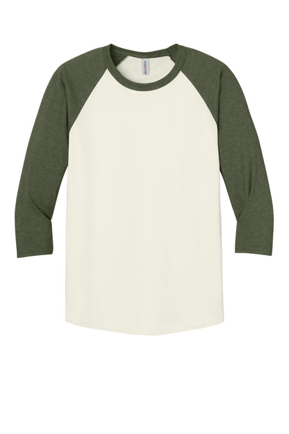 Jerzees Unisex Premium Blend Combed Ring Spun 3/4-Sleeve Raglan 560R