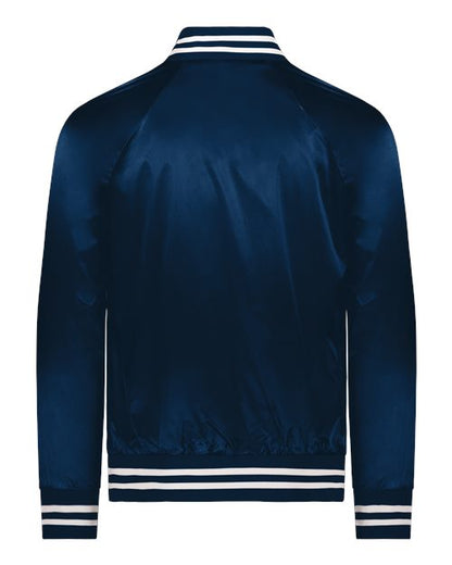 Augusta Sportswear Unisex Satin Baseball Jacket Striped Trim 3610