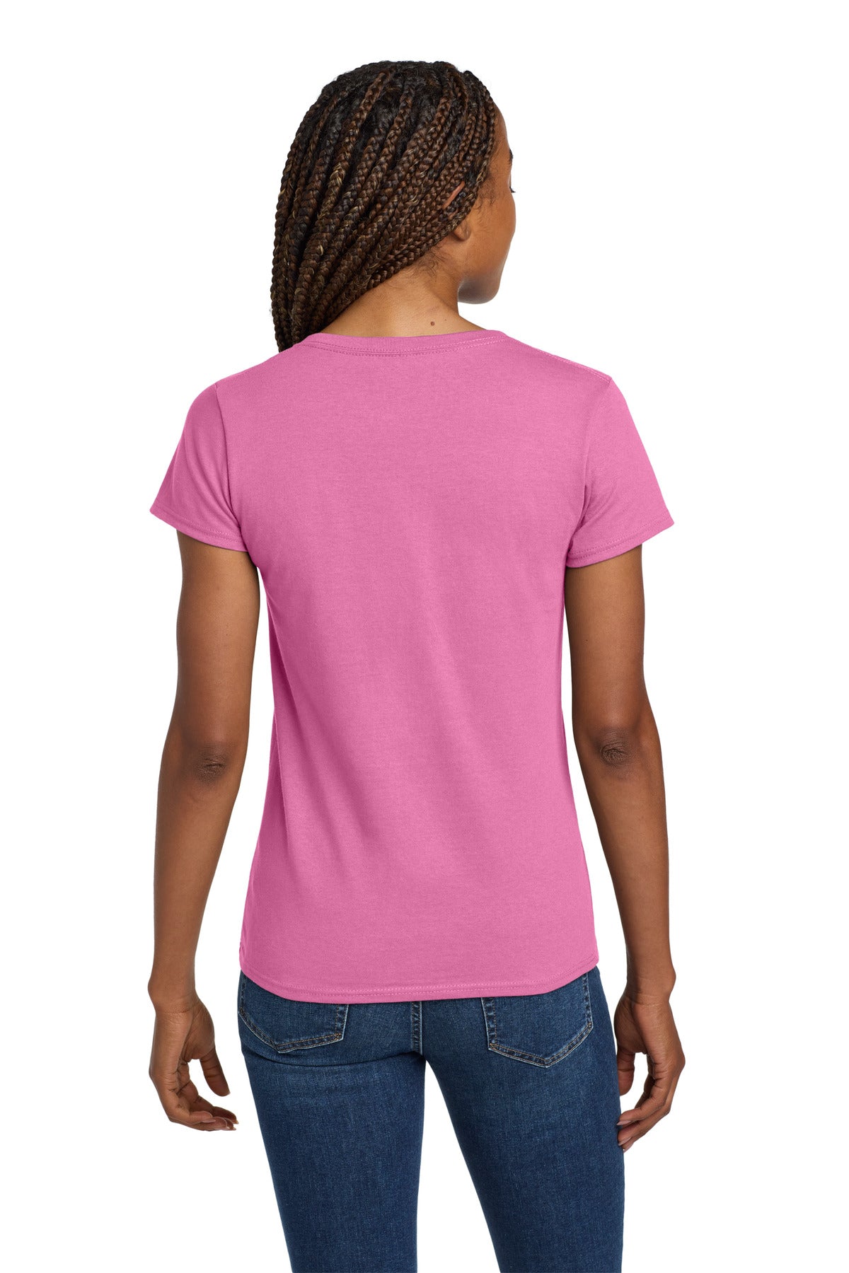 Gildan Women's Heavy Cotton 100% Cotton V-Neck T-Shirt. 5V00L