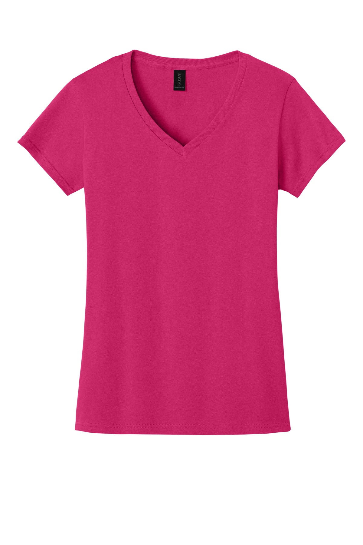 Gildan Women's Heavy Cotton 100% Cotton V-Neck T-Shirt. 5V00L