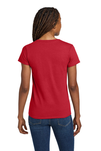 Gildan Women's Heavy Cotton 100% Cotton V-Neck T-Shirt. 5V00L