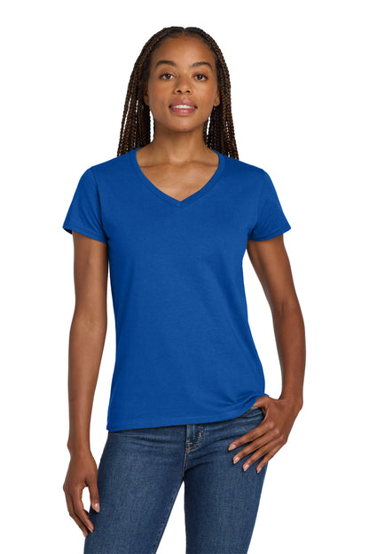 Gildan Women's Heavy Cotton 100% Cotton V-Neck T-Shirt. 5V00L