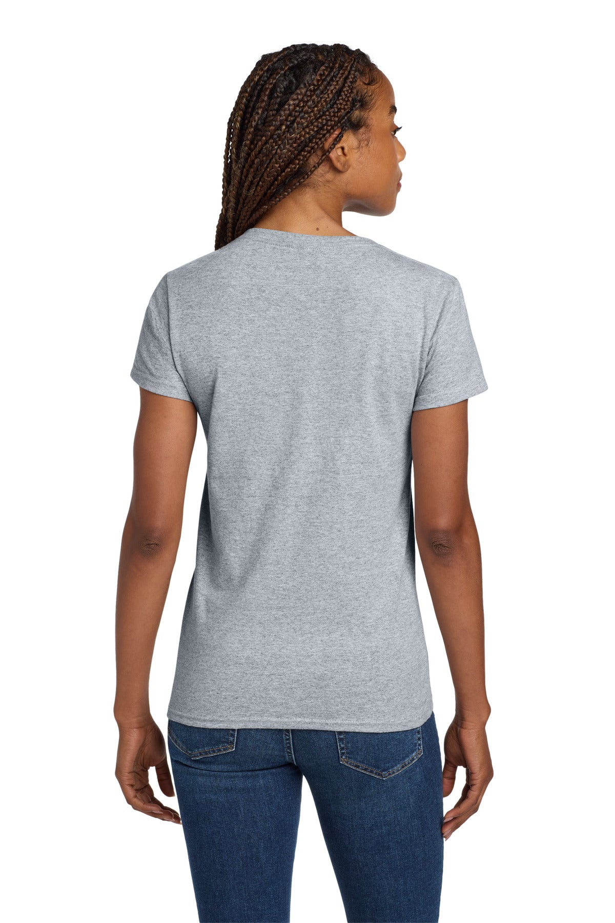 Gildan Women's Heavy Cotton 100% Cotton V-Neck T-Shirt. 5V00L