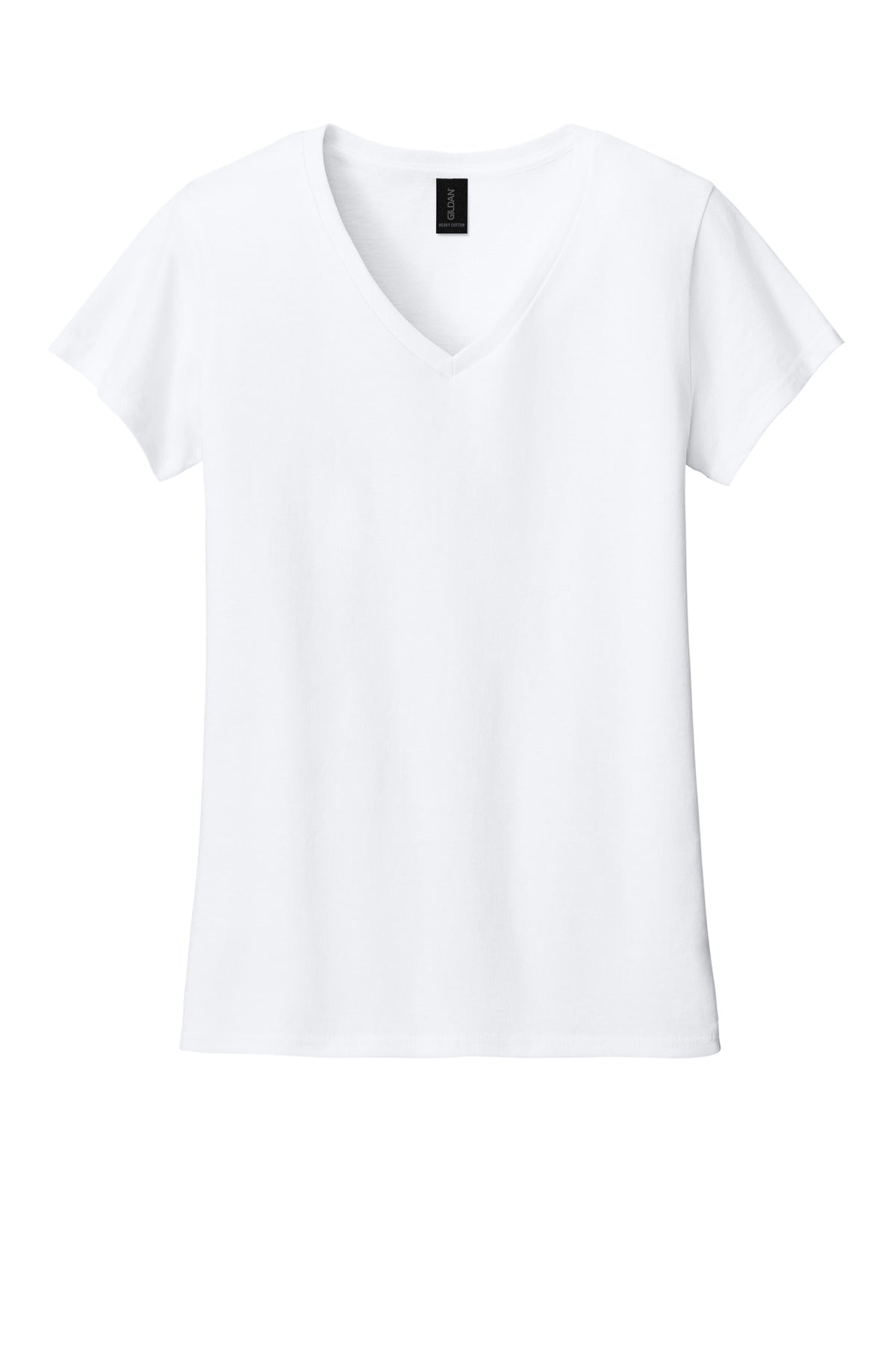 Gildan Women's Heavy Cotton 100% Cotton V-Neck T-Shirt. 5V00L