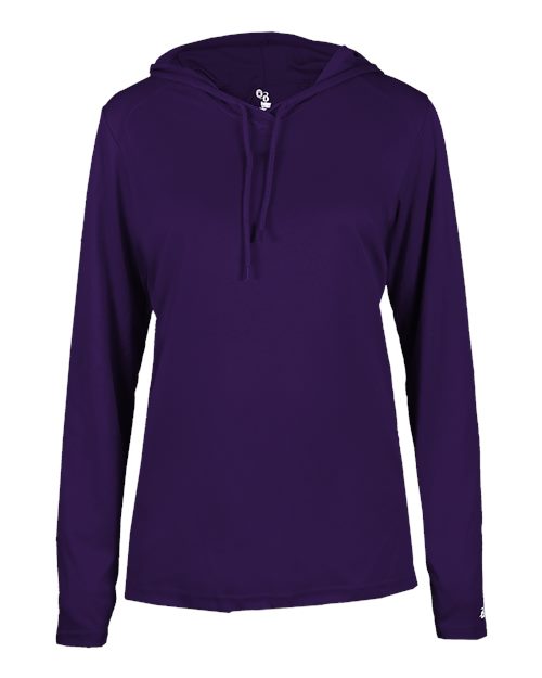 Badger Women's B-Core Hooded Long Sleeve T-Shirt 4165