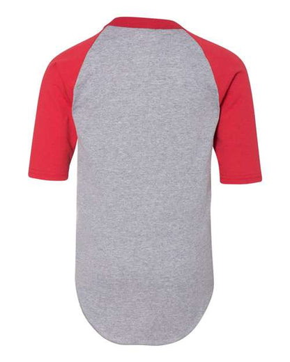 Augusta Sportswear Youth Three-Quarter Sleeve Baseball Jersey 4421