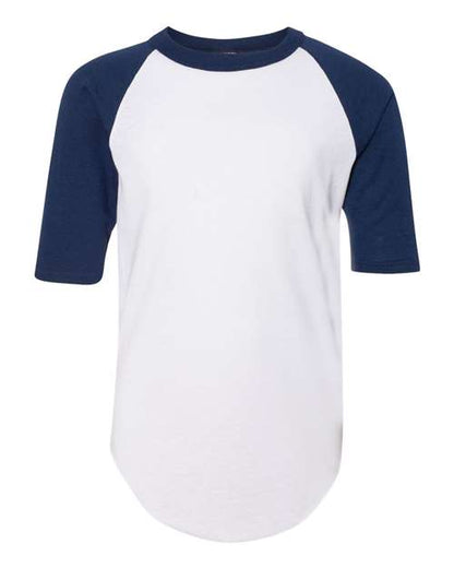 Augusta Sportswear Youth Three-Quarter Sleeve Baseball Jersey 4421