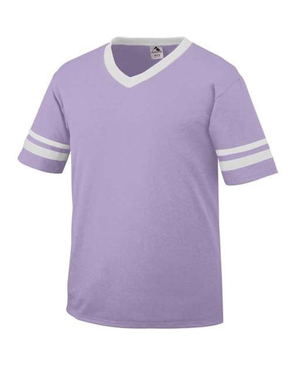Augusta Sportswear Youth V-Neck Jersey with Striped Sleeves 361
