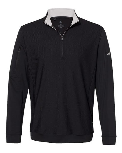 Adidas Men's Textured Quarter-Zip Pullover A295