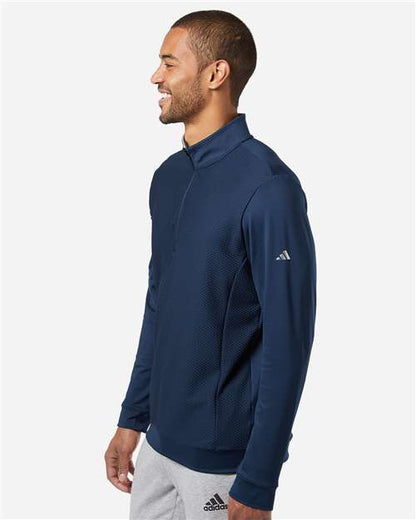 Adidas Men's Textured Quarter-Zip Pullover A295