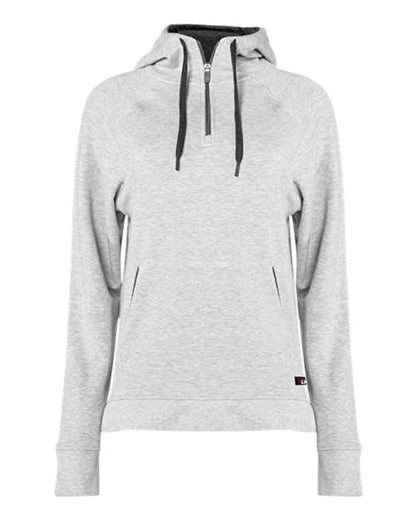 Badger Women's FitFlex French Terry Quarter-Zip Hooded Pullover 1051