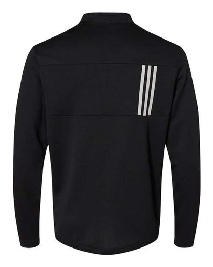 Adidas Men's 3-Stripes Double-Knit Quarter-Zip Pullover A482