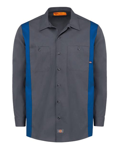 Dickies Men's Tall Industrial Colorblocked Long Sleeve Shirt 5524T