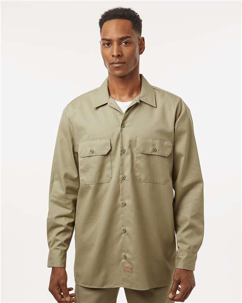 Dickies Men's Tall Long Sleeve Work Shirt 5574T