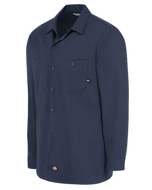 Dickies Men's Tall Industrial Cotton Long Sleeve Work Shirt L307T