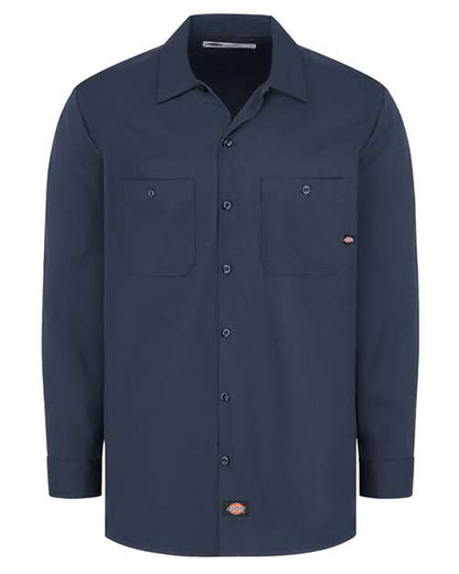 Dickies Men's Tall Industrial Cotton Long Sleeve Work Shirt L307T
