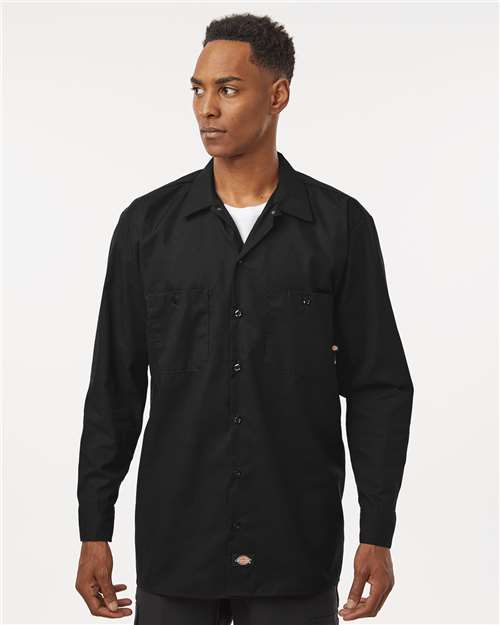 Dickies Men's Tall Industrial Long Sleeve Work Shirt L535T