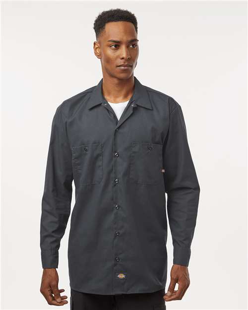 Dickies Men's Tall Industrial Long Sleeve Work Shirt L535T