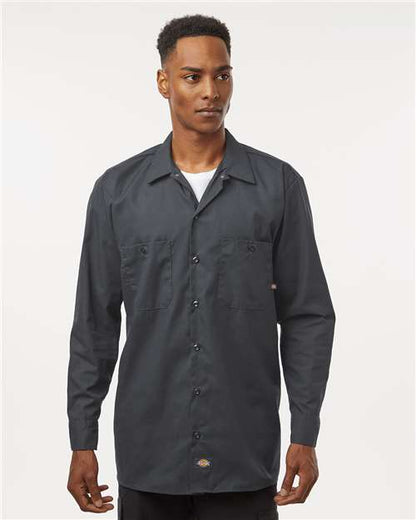Dickies Men's Tall Industrial Long Sleeve Work Shirt L535T