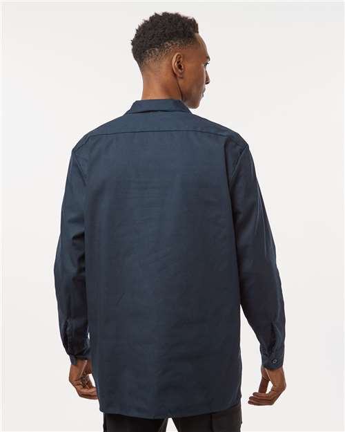Dickies Men's Tall Industrial Long Sleeve Work Shirt L535T
