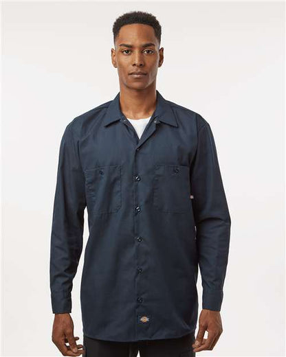 Dickies Men's Tall Industrial Long Sleeve Work Shirt L535T