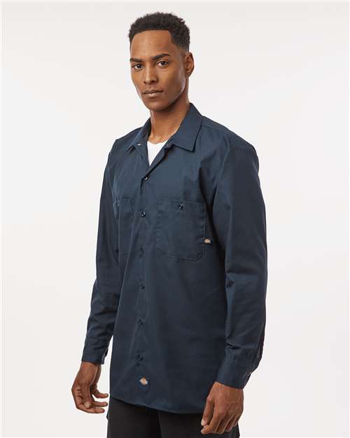 Dickies Men's Tall Industrial Long Sleeve Work Shirt L535T