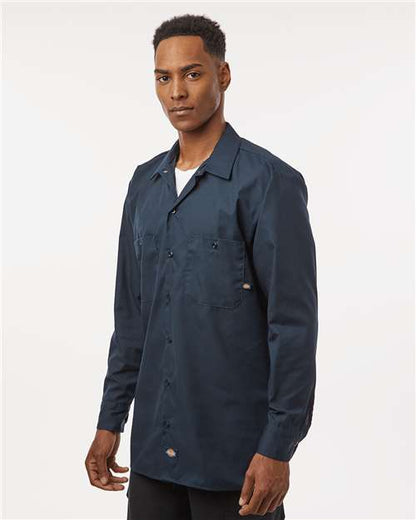 Dickies Men's Tall Industrial Long Sleeve Work Shirt L535T