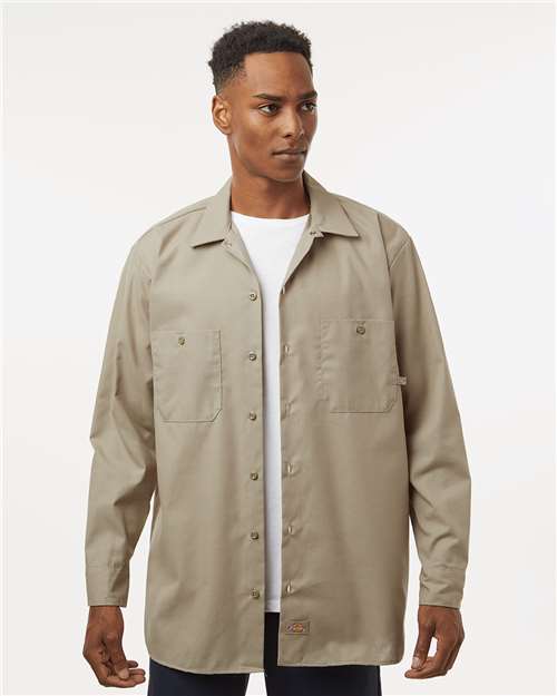 Dickies Men's Tall Industrial Long Sleeve Work Shirt L535T
