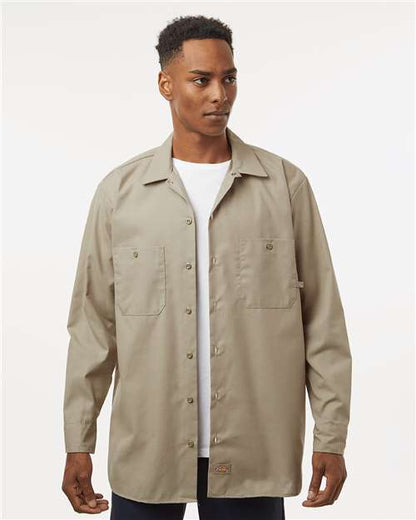 Dickies Men's Tall Industrial Long Sleeve Work Shirt L535T