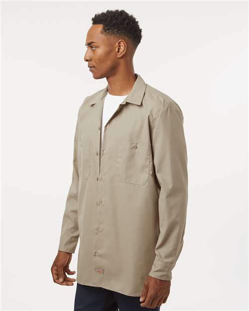 Dickies Men's Tall Industrial Long Sleeve Work Shirt L535T