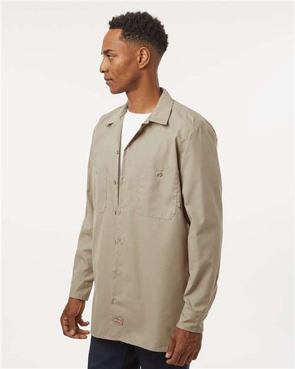 Dickies Men's Tall Industrial Long Sleeve Work Shirt L535T
