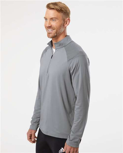 Adidas Men's Ultimate365 Lightweight Shoulder Stripe Quarter-Zip Pullover A520