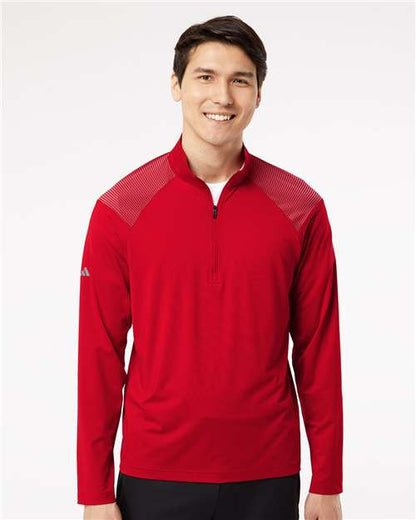 Adidas Men's Ultimate365 Lightweight Shoulder Stripe Quarter-Zip Pullover A520