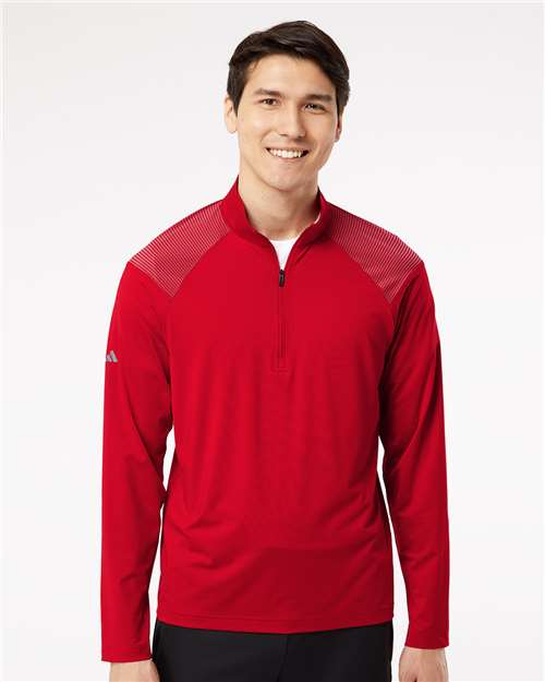 Adidas Men's Ultimate365 Lightweight Shoulder Stripe Quarter-Zip Pullover A520