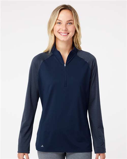 Adidas Women's Ultimate365 Lightweight Raglan Quarter-Zip Pullover A521