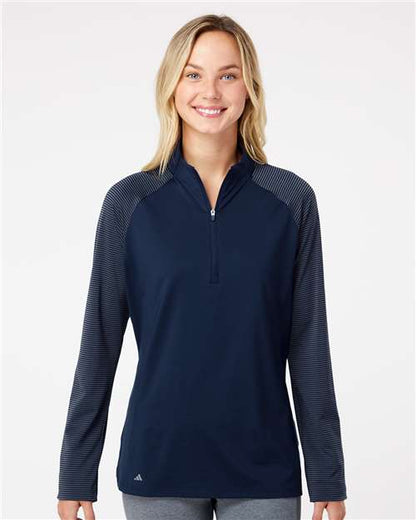 Adidas Women's Ultimate365 Lightweight Raglan Quarter-Zip Pullover A521