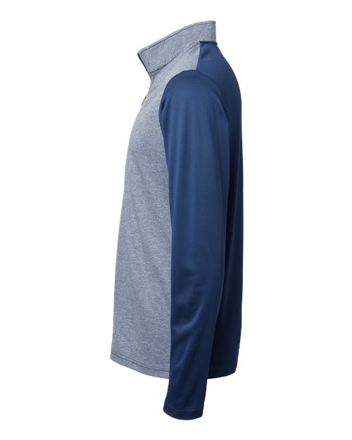 Adidas Men's Ultimate365 Heather Block Print Quarter-Zip Pullover A522