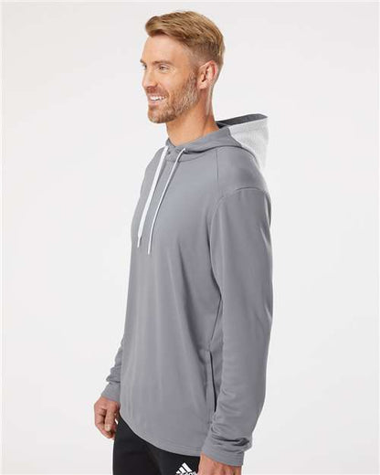 Adidas Men's Textured Mixed Media Midweight Hooded Sweatshirt A530