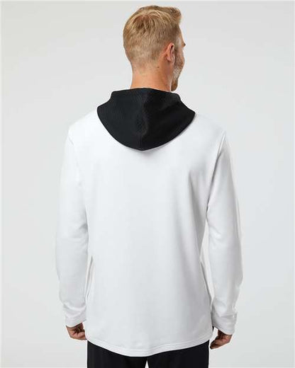 Adidas Men's Textured Mixed Media Midweight Hooded Sweatshirt A530