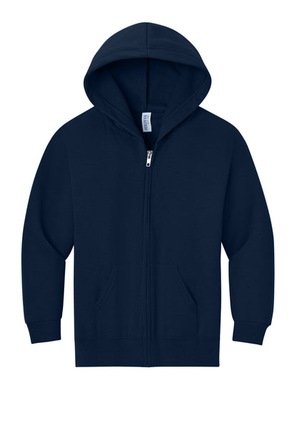 Jerzees - Youth NuBlend Full-Zip Hooded Sweatshirt.  993B
