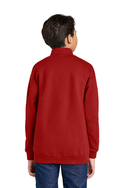 DISCONTINUED Jerzees Youth NuBlend 1/4-Zip Cadet Collar Sweatshirt 995Y