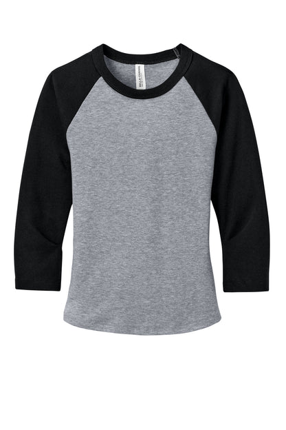 BELLA+CANVAS Women's Micro Rib 3/4 Raglan Baby Tee BC1200