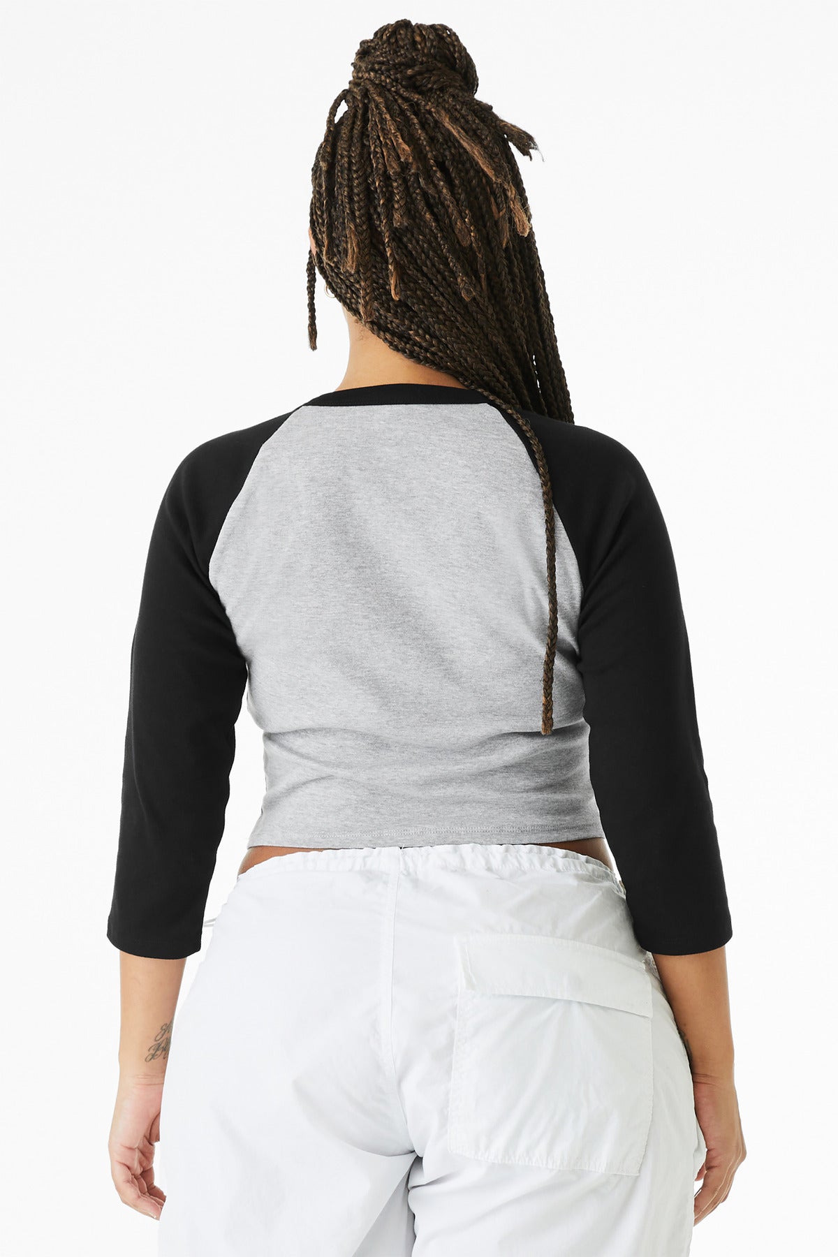 BELLA+CANVAS Women's Micro Rib 3/4 Raglan Baby Tee BC1200