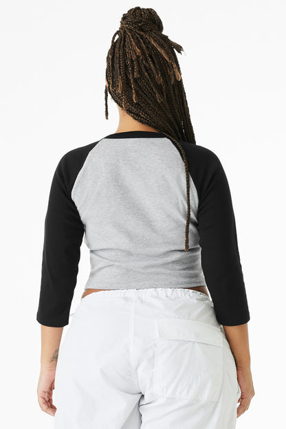 BELLA+CANVAS Women's Micro Rib 3/4 Raglan Baby Tee BC1200