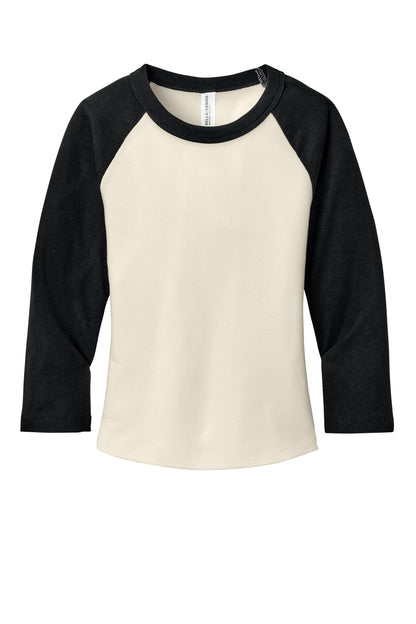 BELLA+CANVAS Women's Micro Rib 3/4 Raglan Baby Tee BC1200