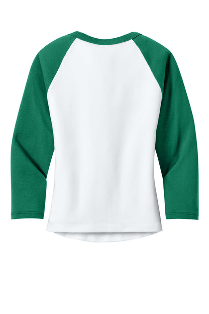BELLA+CANVAS Women's Micro Rib 3/4 Raglan Baby Tee BC1200