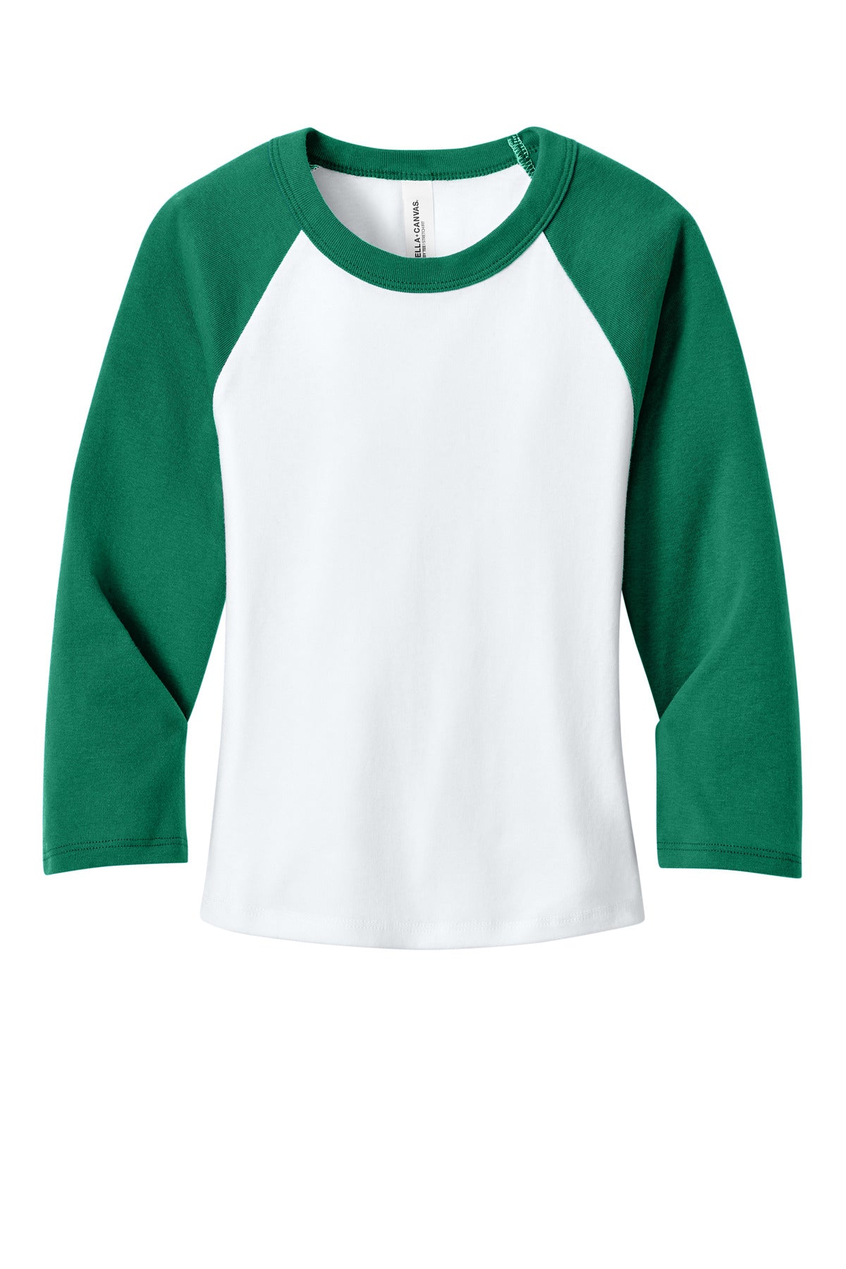BELLA+CANVAS Women's Micro Rib 3/4 Raglan Baby Tee BC1200