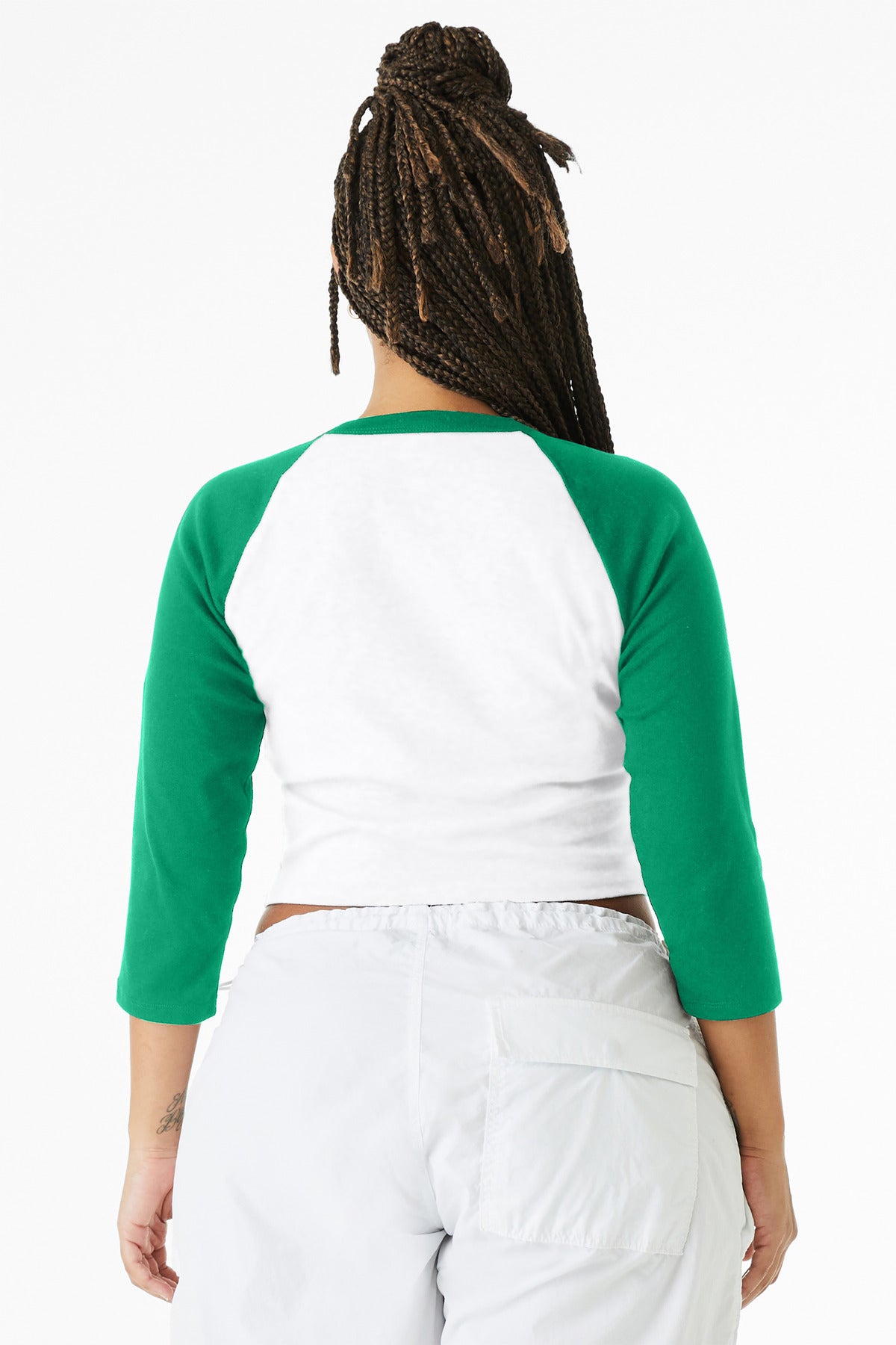 BELLA+CANVAS Women's Micro Rib 3/4 Raglan Baby Tee BC1200